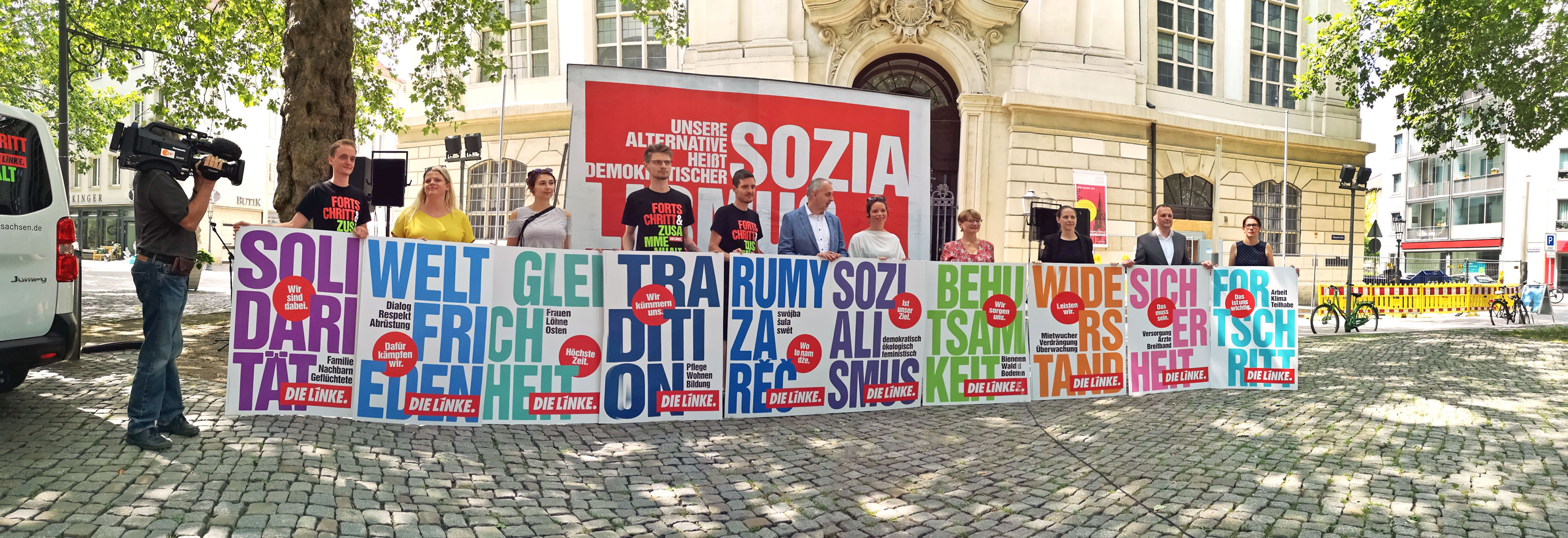 Foto von der Kampagnenpräsentation zur Landtagswahl