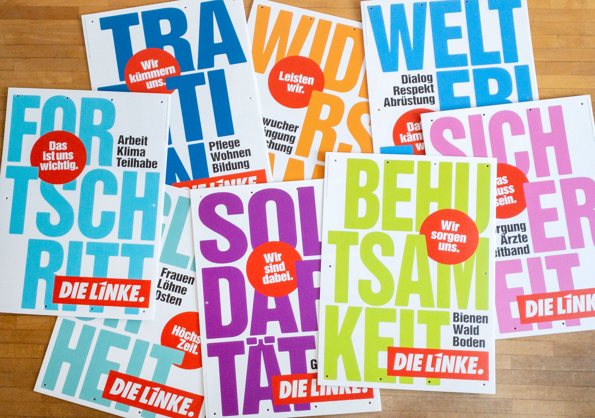 Foto einiger der Plakate zur Landtagswahl