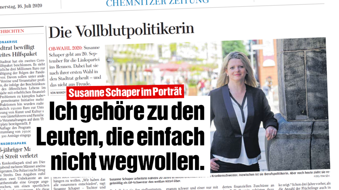 Portät von Susanne Schaper: "Ich gehöre zu den leuten, die einfach nicht wegwollen"