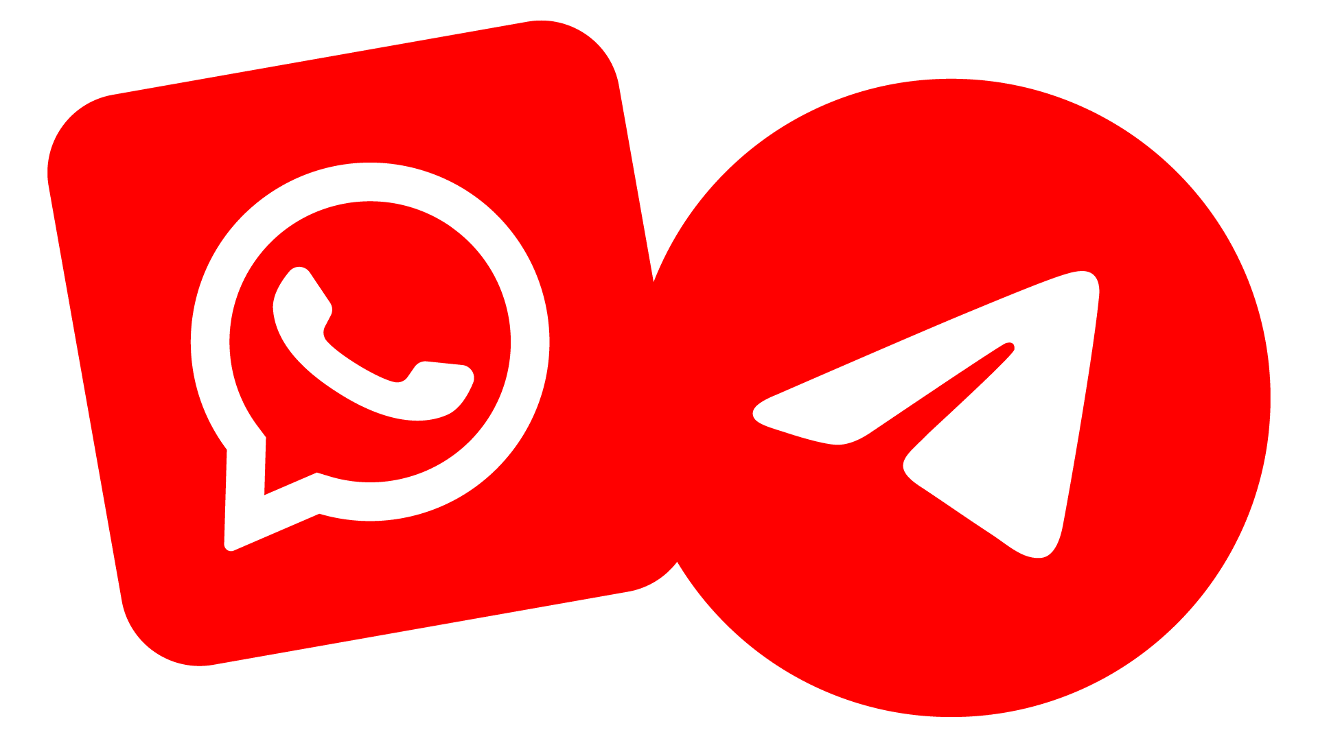 Logo von WhatsApp und Telegram